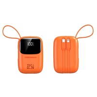 Vente en gros de mini-batteries externes à charge super rapide avec câble, 10000 mAh, 20000 mAh, chargeur portable