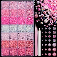 Kit de strass éblouissants 28 couleurs, gemmes plates en résine de 3 mm pour nail art, diamond art et vêtements