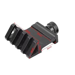 Тактический алюминиевый прицел 20 мм с креплением под угол 45 градусов со смещением 4 слота боковой кронштейн фонарики крепление RTS - Product Image 5