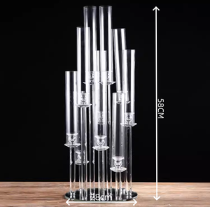 เชิงเทียนอะคริลิกรูปทรงกลมทำมือ - ของตกแต่งห้องนั่งเล่นสุดหรูสำหรับงานแต่งงาน คริสต์มาส และอีสเตอร์ ของตกแต่งบ้าน - Product Image 4