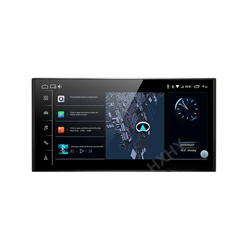 HXHY 13.1 인치 퀄컴 안드로이드 13 8 + 128G 자동 카플레이 자동차 멀티미디어 스테레오 DVD 플레이어 라디오 GPS 네비게이션 아우디 Q5 2009-2016