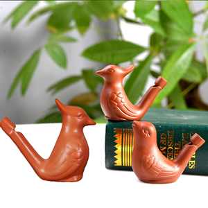 Venta al por mayor agua silbatos arcilla Vintage pájaro Curruca canción cerámica chirridos niños juguetes de baño - Product Image 5