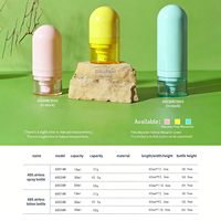 Flacon de parfum portable rechargeable sans air en plastique de 30 ml, forme unique, avec logo personnalisé, emballage de flacon pulvérisateur inversé