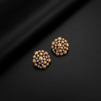 Nouvel ensemble de bijoux pour femme en laiton orné de cristaux et strass, collier, boucles d'oreilles, bague, bracelet, cadeau de mode exquis