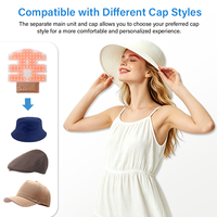 Casquette de luminothérapie rouge à prix de gros pour la croissance des cheveux, compatible avec différents styles de casquettes