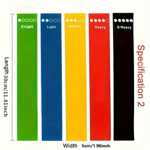 Bandes de Résistance en Boucle pour Hanches et Squats, Lot de 5 Pièces, pour Fitness, Amincissement, Remodelage, Traction et Entraînement Yoga - Product Image 1