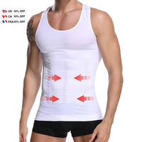 Débardeur de compression amincissant pour homme en nylon à séchage rapide, respirant, avec contrôle du haut du ventre, sous-vêtement de sport confortable