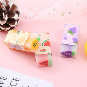 Cute Fruit Eraser Jelly Pencil Eraser for Kids Animal Food Fun Pets Pencil Rubber Eraser with Sweet Smell