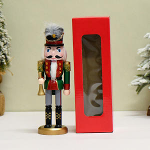 Décoration <span class=keywords><strong>de</strong></span> Noël artisanale, <span class=keywords><strong>casse</strong></span>-<span class=keywords><strong>noisette</strong></span> en bois <span class=keywords><strong>de</strong></span> 25 cm avec trompette - Product Image 1