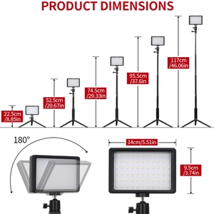 ชุดไฟ LED สำหรับถ่ายภาพวิดีโอบนเดสก์ท็อป2แพ็คสำหรับการบันทึกวิดีโอสตรีมสด - Product Image 5