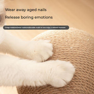 Nieuw Binnen R-Vormige Slijtvaste Slijppaw Speelgoed Krasplank Houten Kat Krabber Bal Kat Bomen & <span class=keywords><strong>Scratcher</strong></span> - Product Image 4