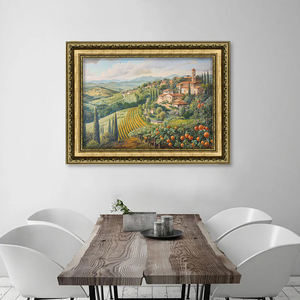 Art Mural Antique-<span class=keywords><strong>Fleurs</strong></span> Sauvages Vintage Peinture à l'Huile Téléchargement Numérique Imprimable Pays Champ Prairie Paysage Rivière Peint À La Main - Product Image 5