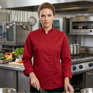 Uniforme de Chef Homme 100% Coton Manches Longues Respirant Vêtements de Cuisine pour Personnel de Restaurant et d'Hôtel Fabricant OEM Vente en Gros - Product Image 1