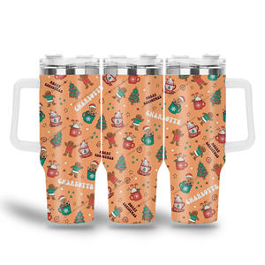 Navidad Santa Claus 40oz metal reutilizable aislado Acero inoxidable café Navidad vaso acero vacío taza de viaje con logotipo personalizado - Product Image 3