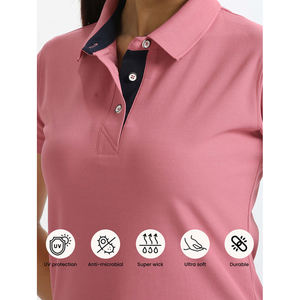 Camiseta de Manga Corta para Mujer, de Alta Calidad, con Logotipo Personalizado, Compresión Transpirable, 100% Algodón Oxford, Secado Rápido, Informal - Product Image 6