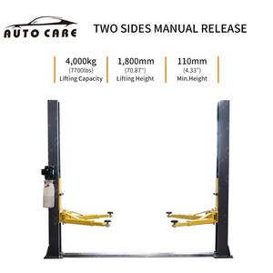 CE disetujui 4000kg 5000kg 8800 10000 LBS pengangkat kendaraan hidrolik listrik pelat lantai mobil lift 2 kolom dua Angkat Mobil - Product Image 2