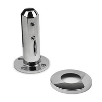 Paire de supports coniques modernes en verre trempé pour montage au sol, robustes et solides, pour terrasses et escaliers