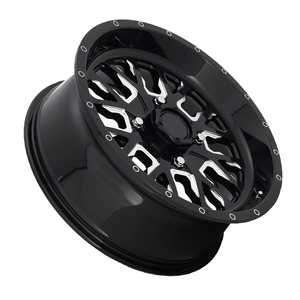 Rines Forjados para Camioneta Todoterreno en Negro Brillante con Acabado Fresado, 20x10 22x12 24x12 26x14 Pulgadas 6x139.7 para Ram 2500, Camioneta de Uso Pesado - Product Image 2