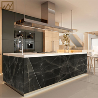 Comptoir en marbre du lac Baïkal, design moderne, table de cuisine et de salle à manger de luxe, dalle de marbre naturel pour cuisine et salle à manger