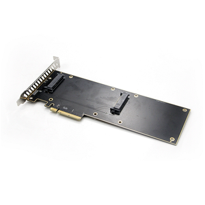 2.5 Gen3 32Gbps <strong>SATA</strong>-Express Double Hard Drive Array Card PCIE <strong>Riser</strong> Nvme U.2 PCIe X8 3.0 Adapter Interface External Wireless - Product Image 1