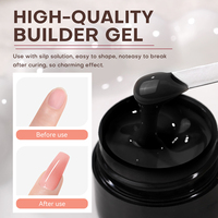 Gel dur pour extension d'ongles vegan non toxique, 120 couleurs, OEM/ODM, avec logo personnalisé, pot en verre pour usage professionnel et DIY