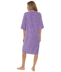 Factory Luxurious Unisex Towelling <strong>Dressing</strong> <strong>Gown</strong> Thick Hooded Bathrobe 100% Cotton <strong>Zip</strong> <strong>up</strong> Terry Toweling Bathrobe for Women - Product Image 5