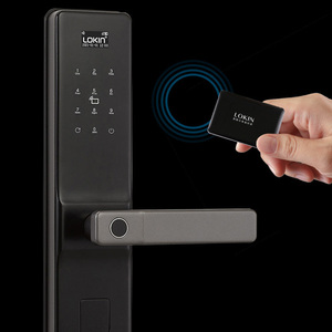 Aluminum Security Combination <strong>Portable</strong> Intelligent Safety Electronic Card Digital Biometric Fingerprint Tuya Smart Door <strong>Locks</strong> - Product Image 3