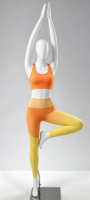 Mannequin de yoga en fibre de verre de qualité supérieure, modèle féminin corps entier, blanc mat, pour vitrine de magasin de vêtements