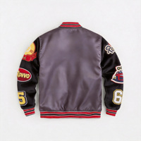 Veste universitaire pour homme sur mesure OEM, broderie chenille, patchs en polyester sur les manches, style baseball Letterman