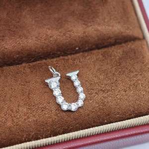 Collier Pendentif Lettre Classique en Argent 925 et Zircon UM Jewelry pour Femmes et Enfants - Cadeaux d'Anniversaire, de Mariage, de Fête - Product Image 6