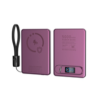 Batterie externe magnétique sans fil 3 en 1 5000mAh 10000mAh avec écran TFT