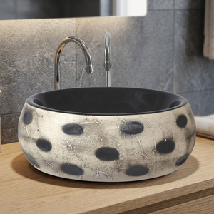 Lavabo de Cerámica de Lujo Plateado de Primera Calidad, Lavabo Moderno para Baño, Lavabo de Sobremesa para Hospital, Certificado por NSF, Ecológico - Product Image 1