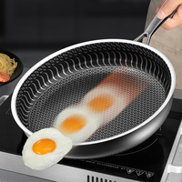Poêles à frire en acier inoxydable à bas prix pour steak de bœuf, ustensiles de cuisine antiadhésifs