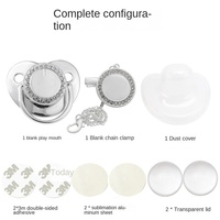 Sucette vierge luxueuse pour bébé de sublimation d'or libre de Bisphenol A sur mesure personnalisée sucette brillante pour bébé sucette apaisante