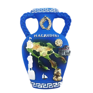 Autocollant de réfrigérateur souvenir personnalisé de tourisme de la <span class=keywords><strong>mer</strong></span> <span class=keywords><strong>Égée</strong></span> grecque île de Halkidiki RHODES aimant de réfrigérateur en forme de bouilloire créative 3D - Product Image 1