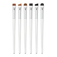 Brosse à Sourcils de Luxe et Eyeliner Marque Privée avec Pochette, Pinceau Professionnel pour Teinture de Sourcils, Pinceau Angulaire pour Sourcils