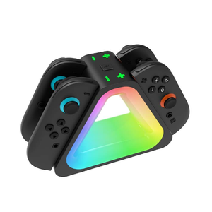HBS-2801 pour <span class=keywords><strong>Switch</strong></span> 2 4in1 Controller Charging <span class=keywords><strong>Dock</strong></span> Avec RGB Light Charging Grip Station Chargeur Stand pour NS2 - Product Image 1