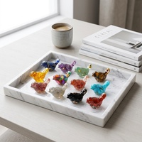 Patung Kerajinan Resin Batu Kristal Alami Buatan Tangan untuk Dekorasi Rumah, Meja Kantor, Hadiah, dan Grosir OEM/ODM untuk Dekorasi