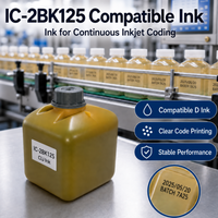 Encre noire à séchage rapide compatible D IC-2BK125 pour plastique 825 ml pour imprimante à jet d'encre CIJ série AX pour imprimante CIJ D