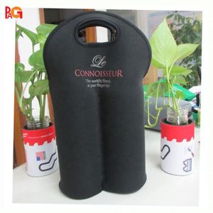 Custom High Quality Two <b>Bottles</b> Neoprene Wine Cooler Bag Factory Wholesale Insulated Red Wine Cooler Bag - Product Image 6