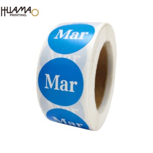 สติกเกอร์ม้วนแบบวงกลมพิมพ์ลายตามสั่งของ Huamao ฉลากกันน้ำแบบติดเองสำหรับบันทึกสินค้าคงคลัง ป้ายวันที่ ป้ายรหัสเดือนมกราคม-ธันวาคม - Product Image 4