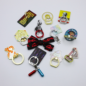 Wholesale Sublimation Cute Cartoon Anime Phone Ring Holder Finger Grip 360 Logo Custom Acrylic Phone Finger Grip with Drops - Product Image 4