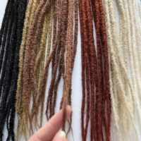 Naturale lungo 24 pollici sintetico fatto a mano Dreadlock extension morbido Dreadlock trecce all'uncinetto