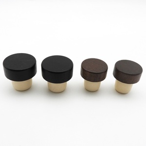 22Mm Nâu Màu Đen Bằng Gỗ Top T Nút Chai Cho Rượu Vang Vodka Whisky Chai Tổng Hợp Nút Chai Mũ - Product Image 5