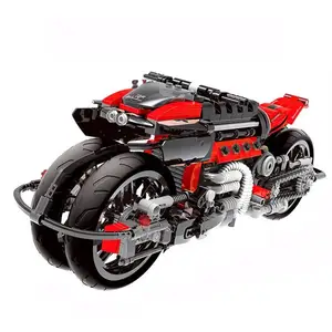 Técnica motocicleta modelo bloques de construcción Moto carreras moto ciudad vehículo conjuntos todoterreno Kits niños construcción ladrillo Juguetes