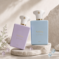 Flacon de parfum rectangulaire en verre de luxe vide de 100 ml avec bouchon magnétique personnalisé Anding