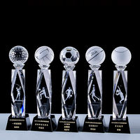 Trofeo Deportivo de Baloncesto y Fútbol Personalizado de Alta Calidad en Cristal para Recuerdos y Artesanías