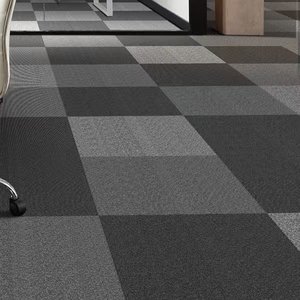 Maßgefertigte Bürobodenbeläge Nylon Polypropylen Uni 50x50 cm Kommerzielle Quadratische Teppichfliesen Hersteller - Product Image 4