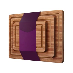 Ensemble de trois pièces <span class=keywords><strong>planche</strong></span> à découper en bambou double face carbonisé en bois massif pour <span class=keywords><strong>Amazon</strong></span> blocs à découper pour les aliments cuits à la maison - Product Image 1