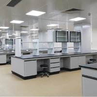 Nouvelle table de laboratoire modulaire en acier inoxydable personnalisée, résistante aux produits chimiques, pour écoles, hôpitaux et laboratoires